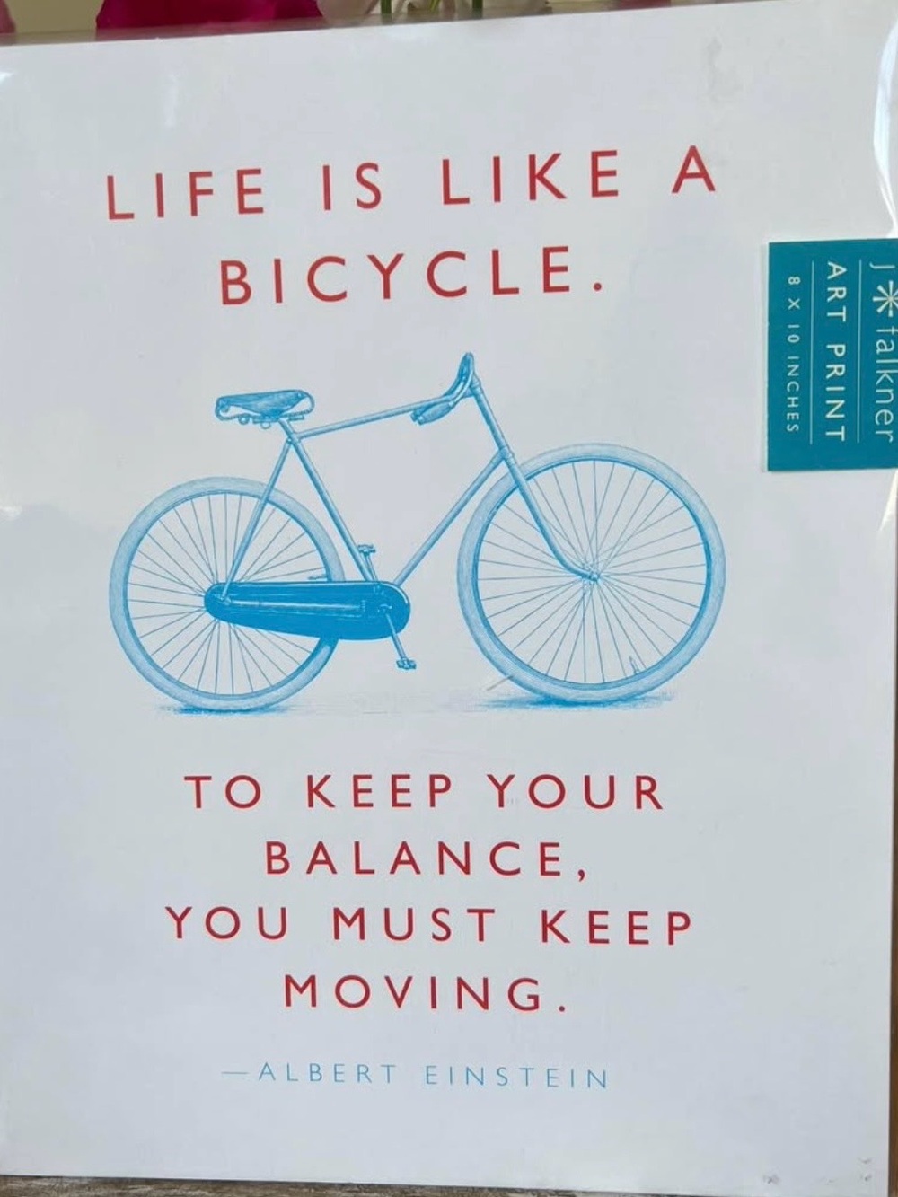 Albert Einstein Bicycle Quote Print 8” x 10”
By Falkner Studio
